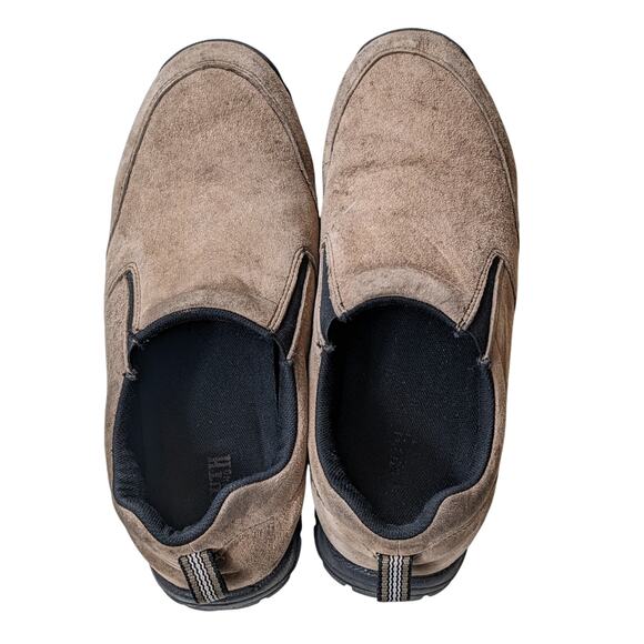 Duluth Trading Slip On Shoes Men 11M Suede Work Hiking Rugged Slip Resist Mocs - Picture 7 of 14